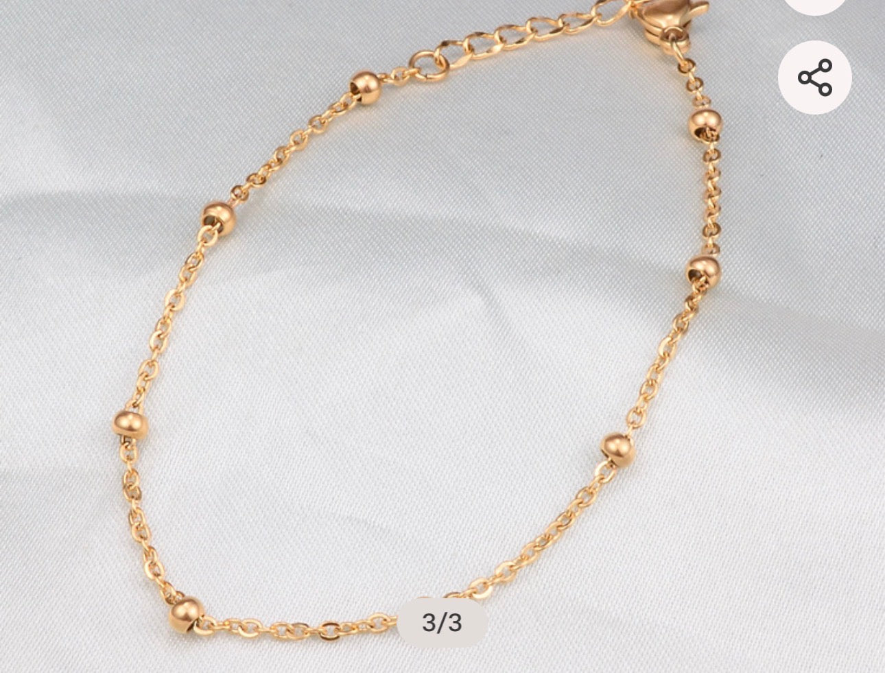 Heart 304 Stainless Steel Titanium Steel 18k Gold Plated Rose Gold Plated No Inlaid Anklet