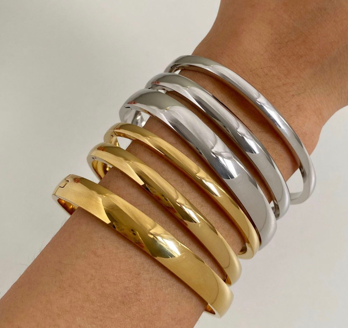 304 Stainless Steel 16K Gold Plated White Gold Plated Gold Plated Bangle