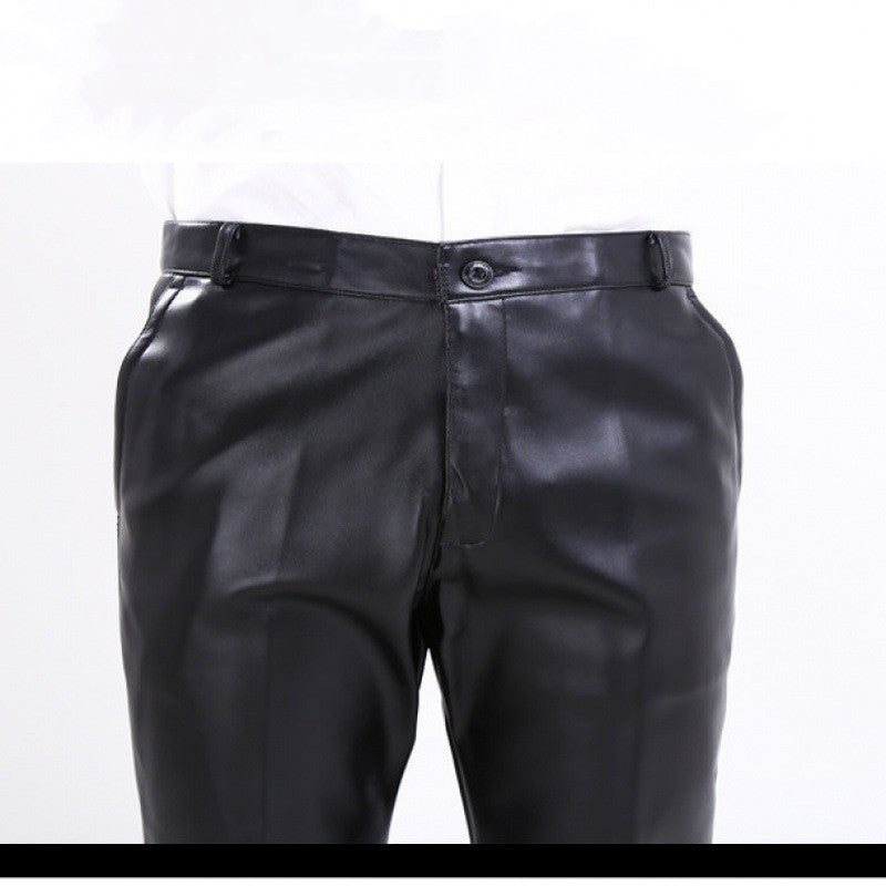 Slim Fit Leather Pants