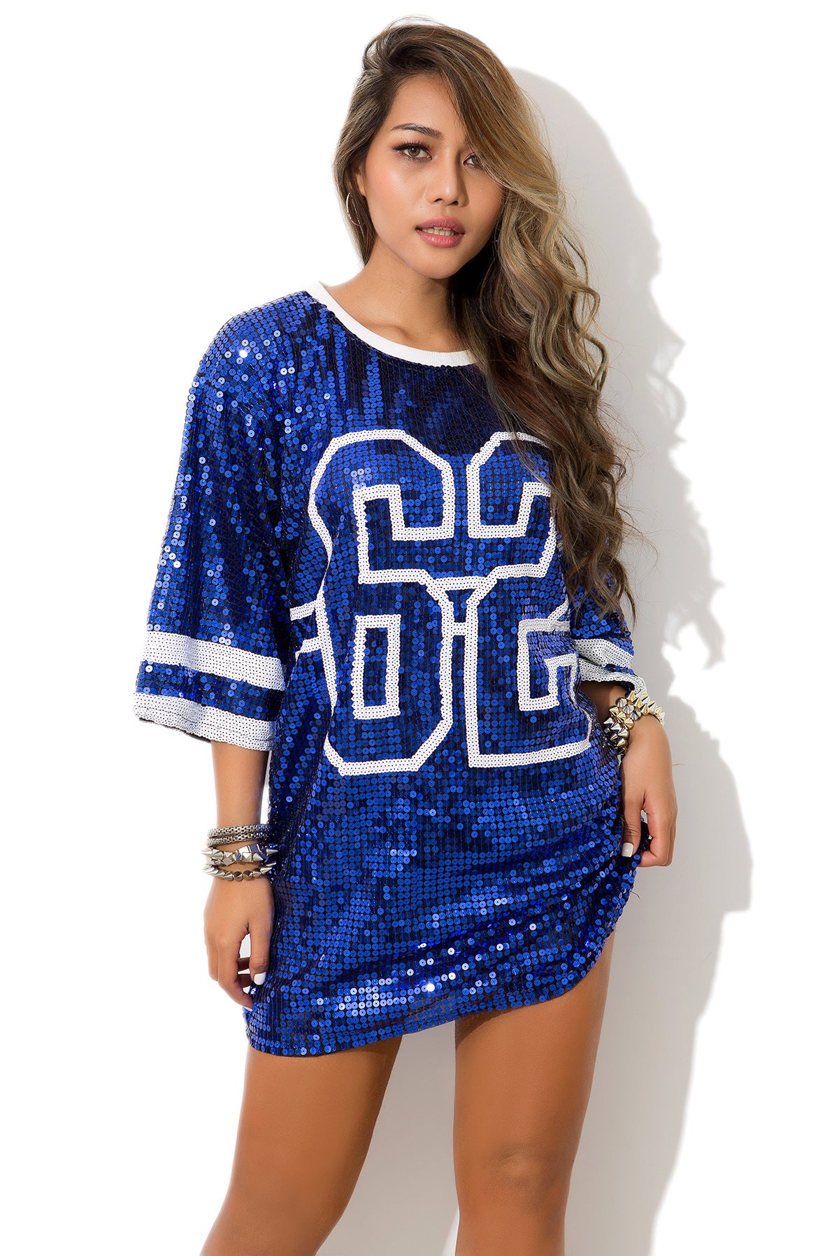 Sequin Jersey Dress