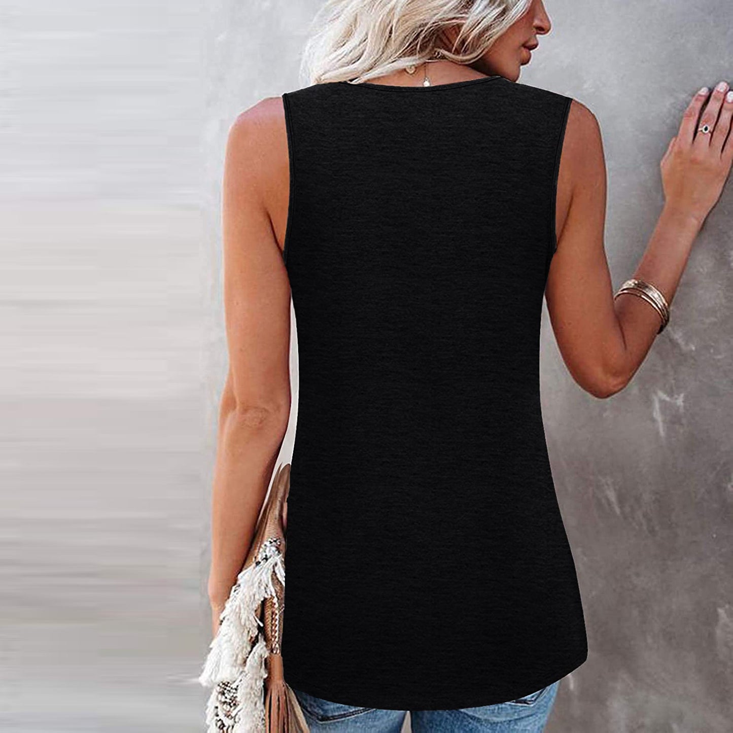 Lace O-Neck Tank Top