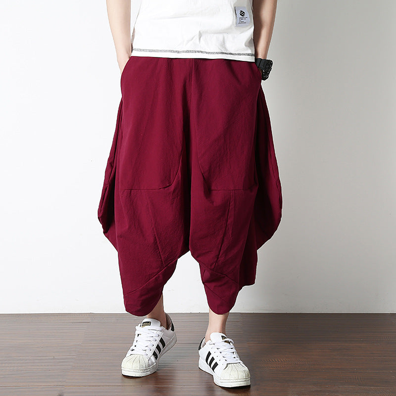 Flying Squirrel Pants Loose Cropped Crotch Pants