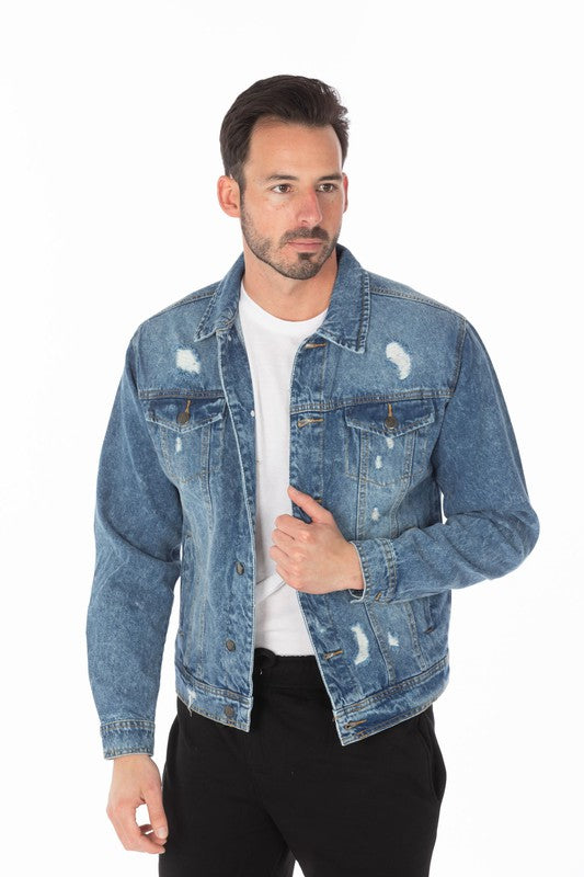 Medium Distressed Denim Jacket