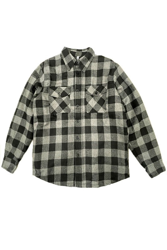 Quilted Padded Flannel Shacket