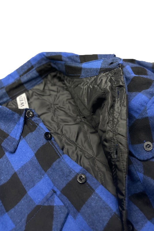 Quilted Padded Flannel Shacket