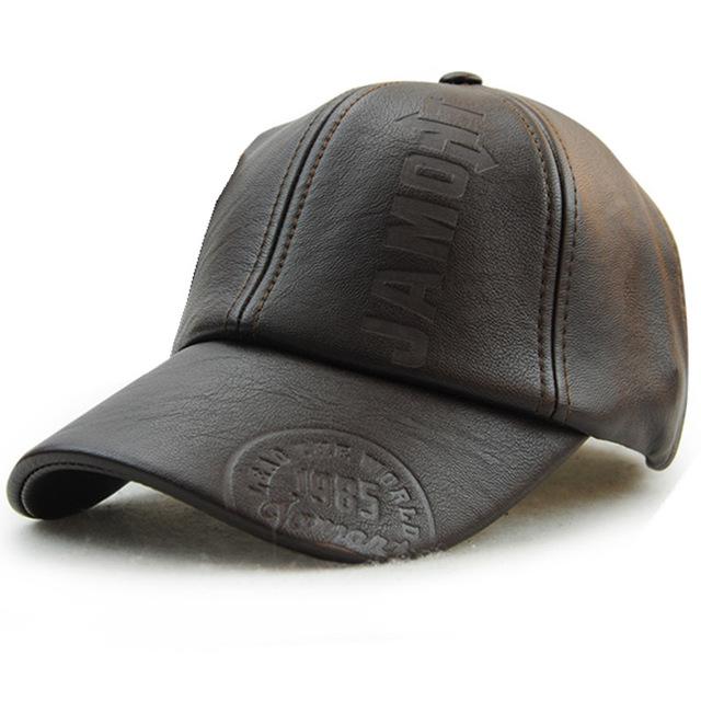 Faux Embossed Leather Baseball Cap