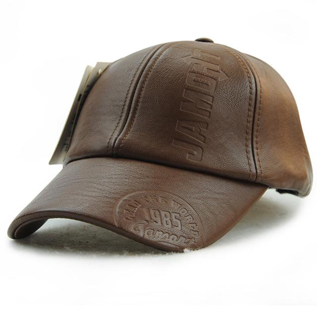 Faux Embossed Leather Baseball Cap