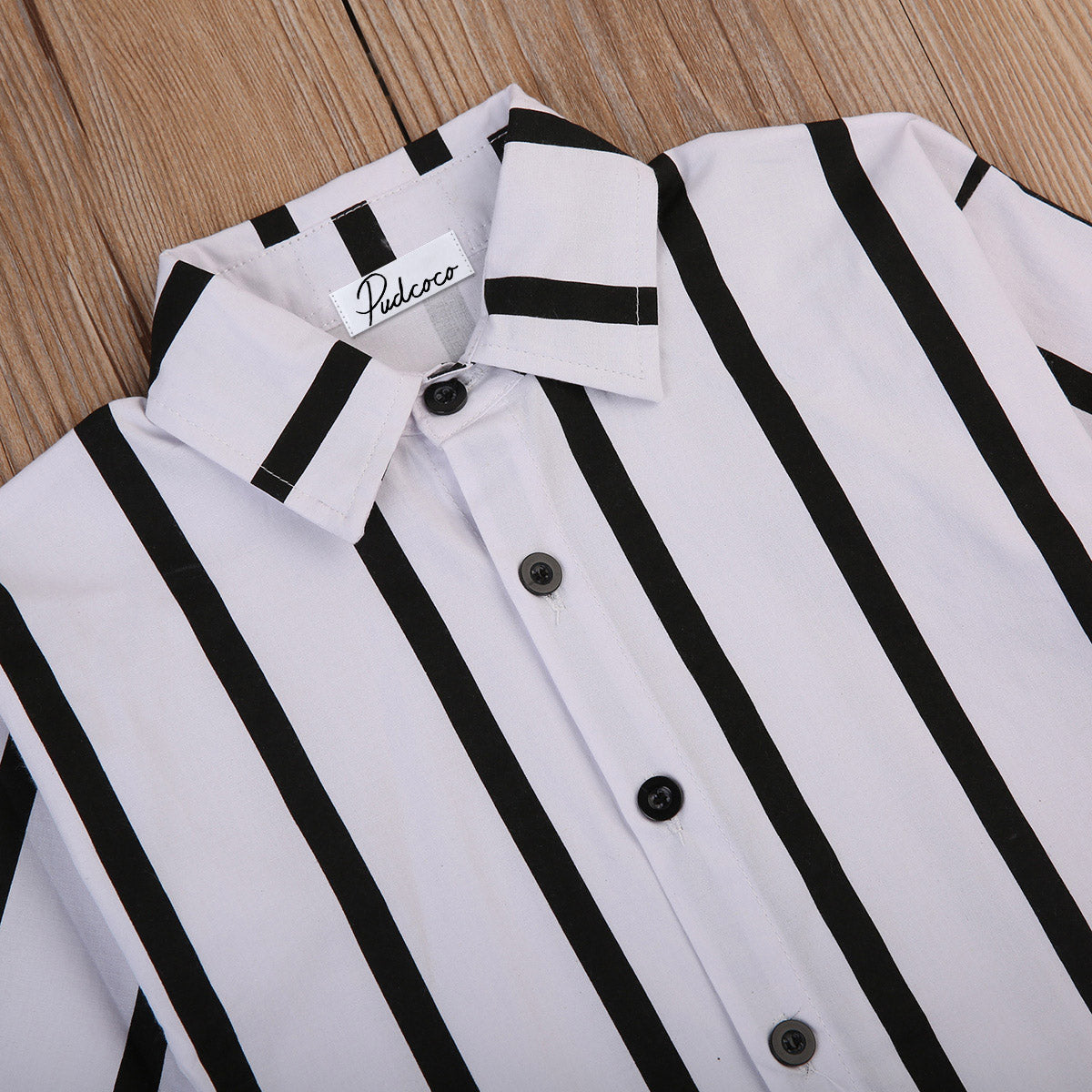 Black and White Vertical Stripe Shirt 12M-5Y