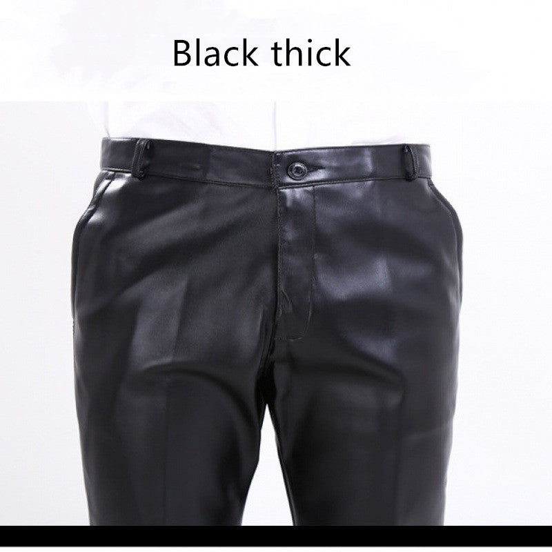 Slim Fit Leather Pants