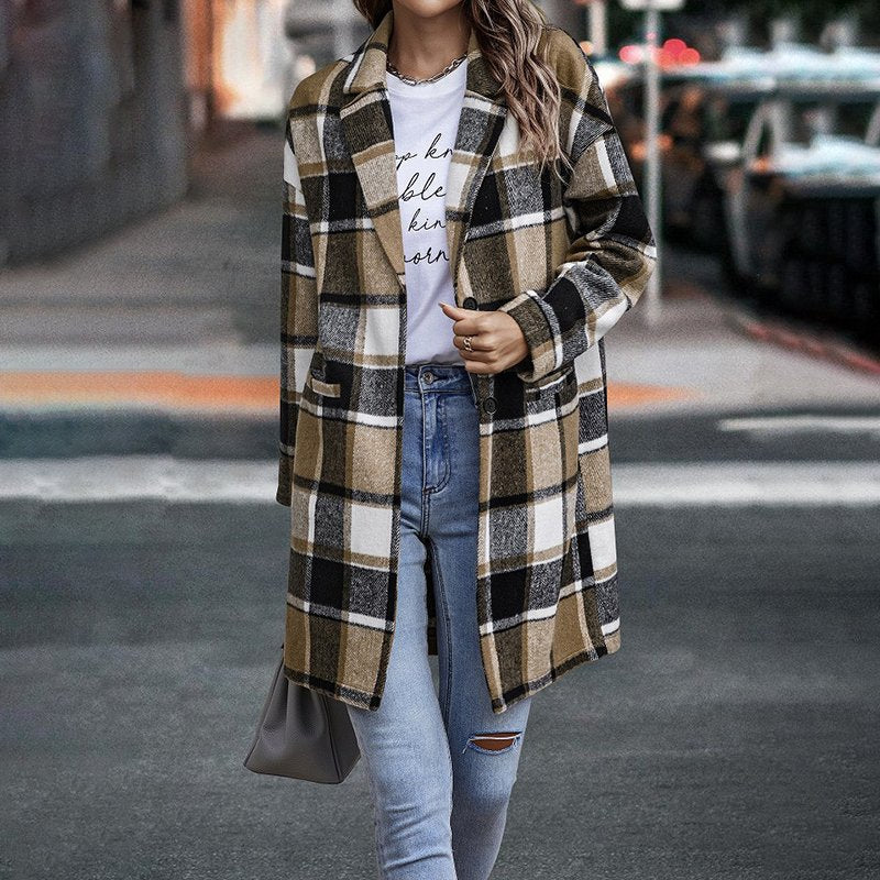 Plaid Woolen Coats