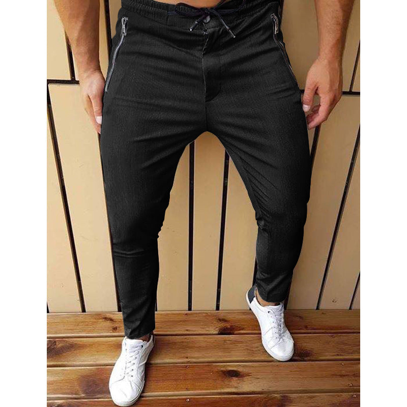 Zipper Casual Pants