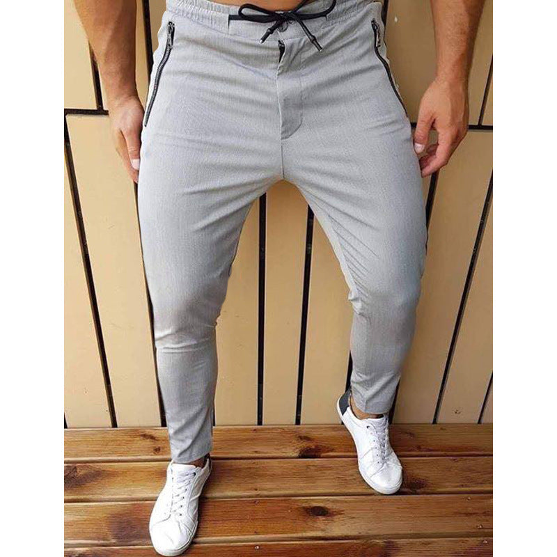 Zipper Casual Pants