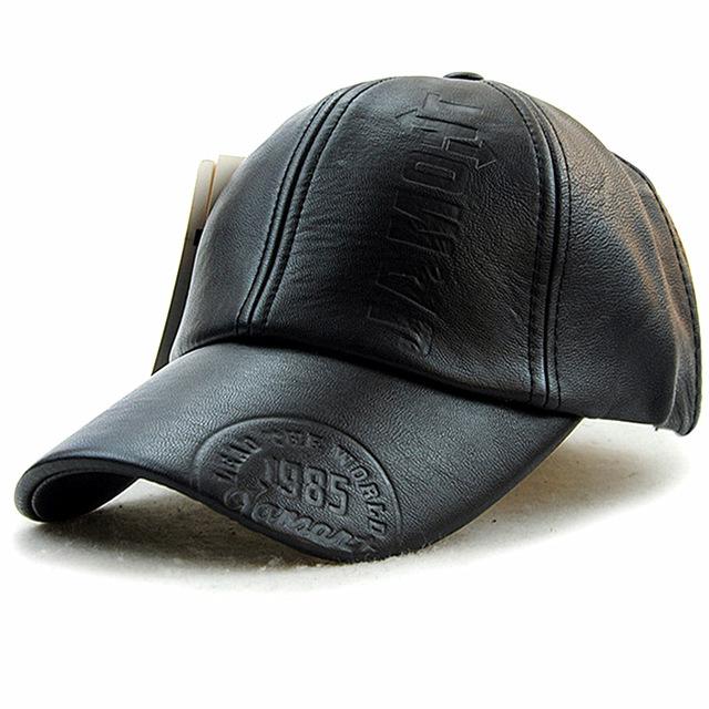 Faux Embossed Leather Baseball Cap