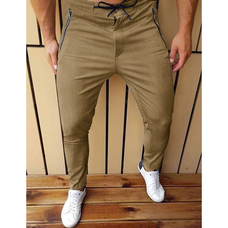 Zipper Casual Pants