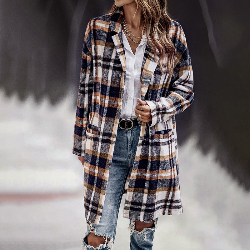 Plaid Woolen Coats