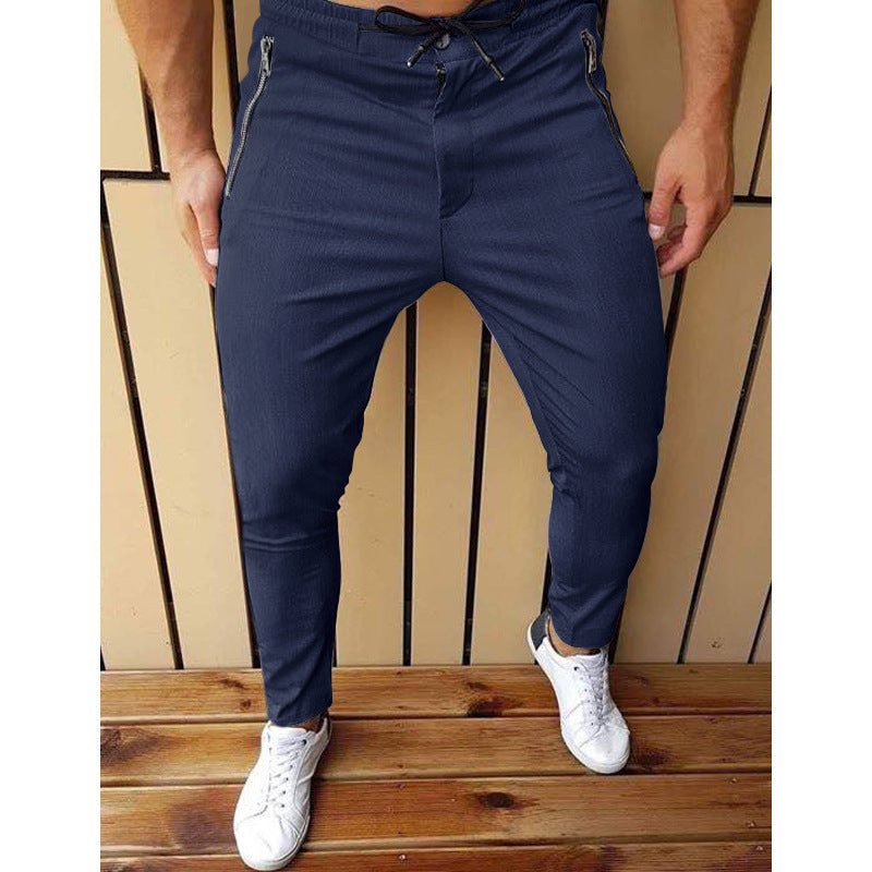 Zipper Casual Pants