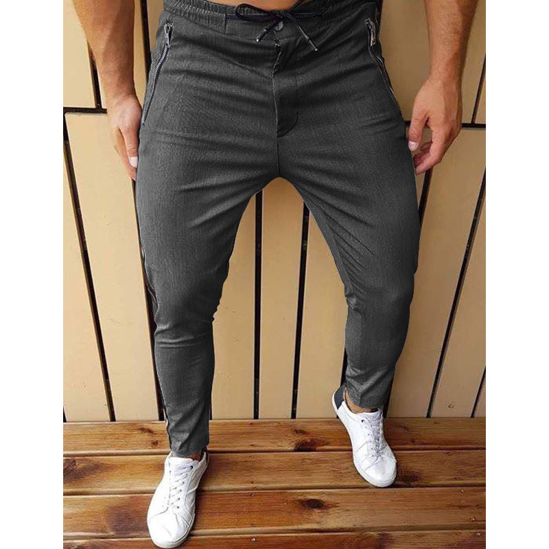 Zipper Casual Pants