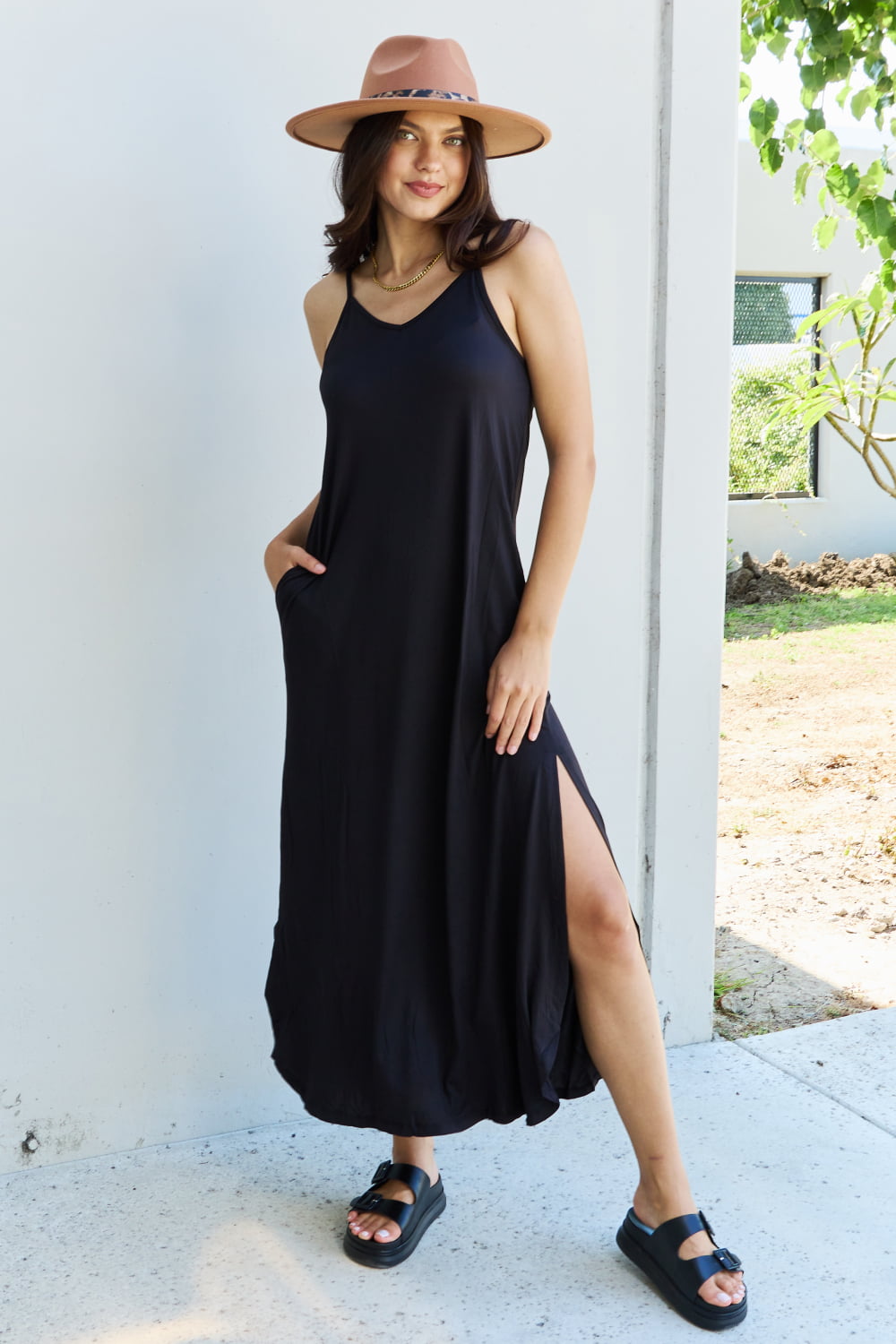 Ninexis Good Energy Cami Side Slit Maxi Dress