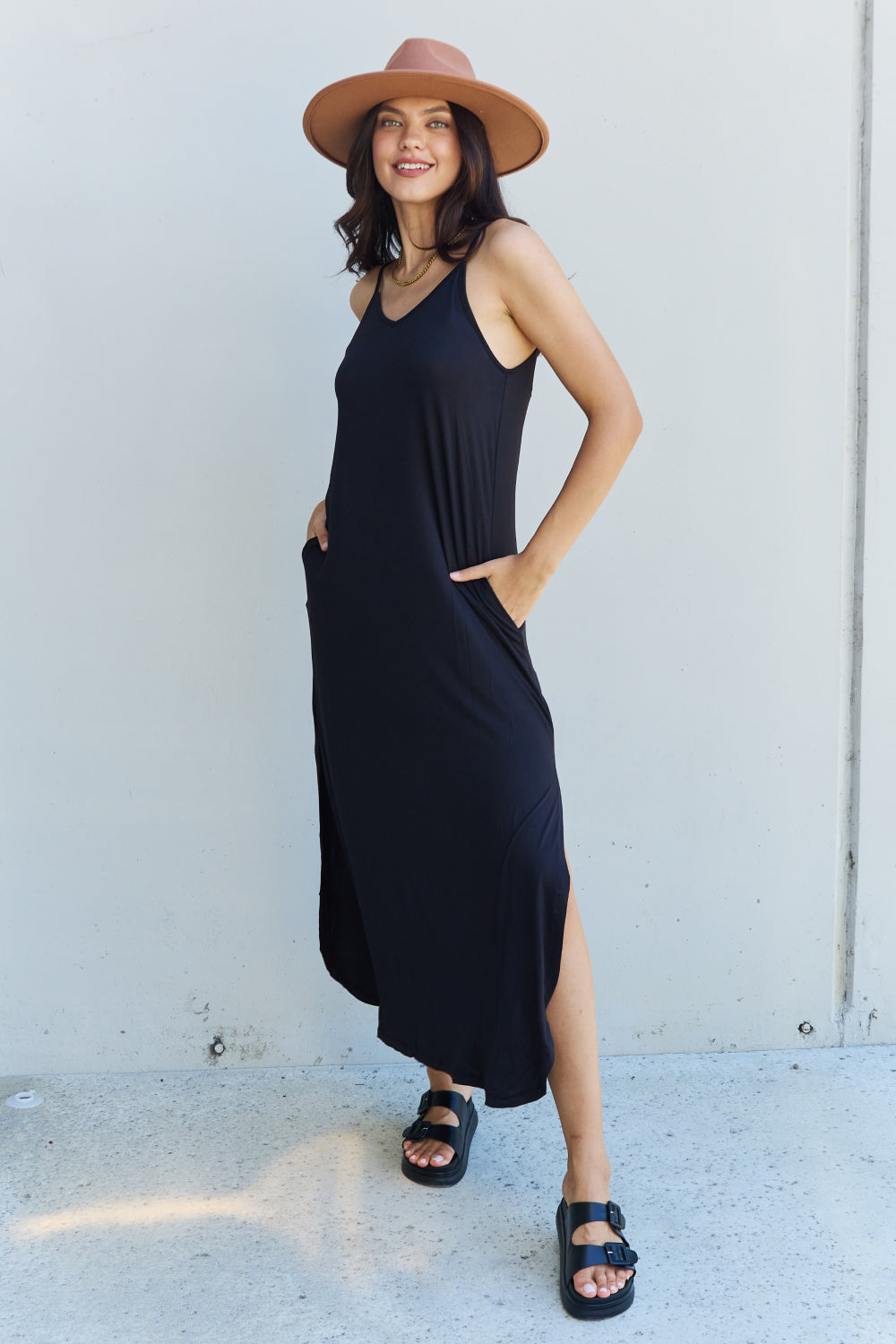 Ninexis Good Energy Cami Side Slit Maxi Dress