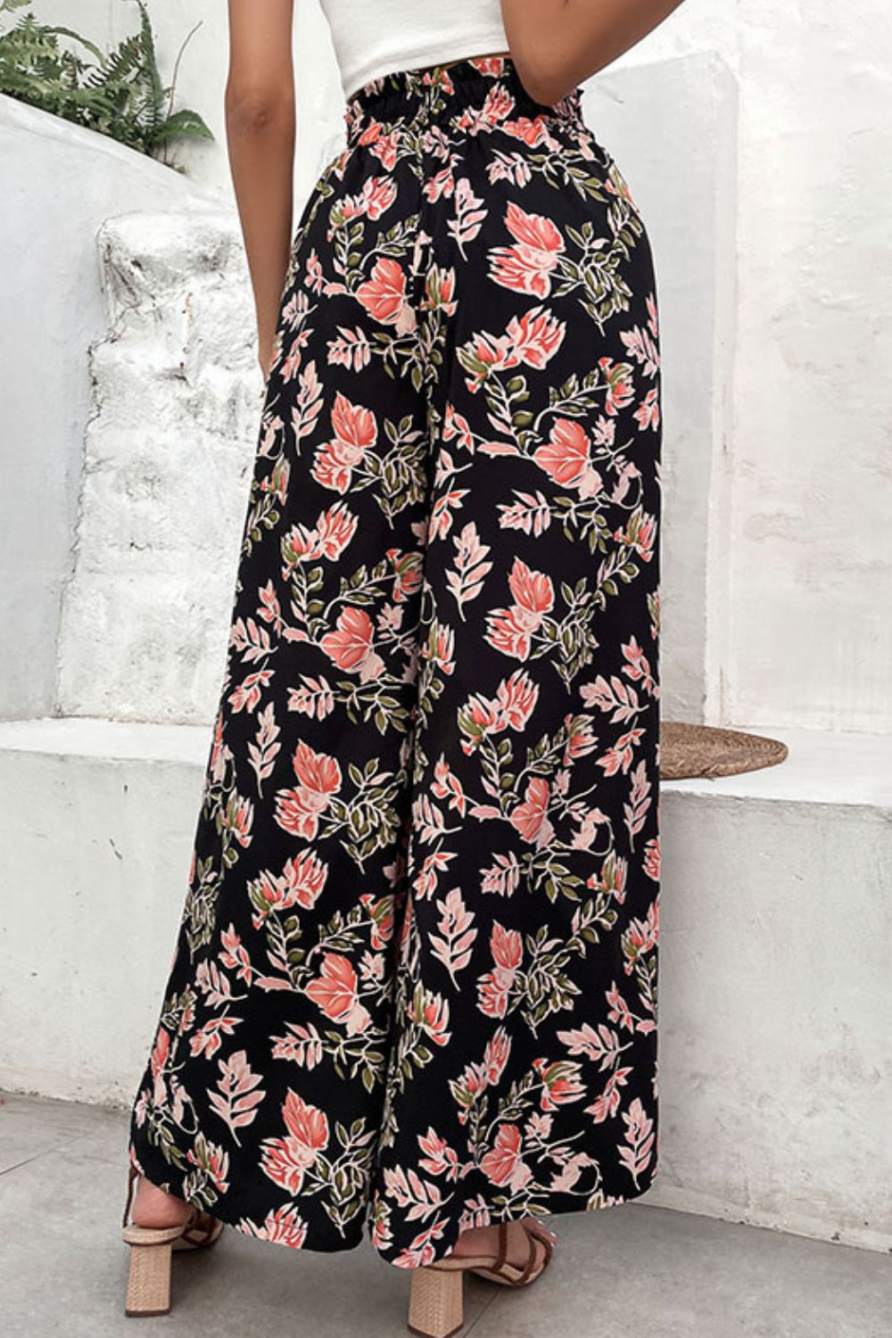 Floral Wide Leg Pants