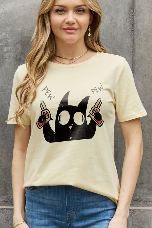 Simply Love PEW PEW Graphic Cotton Tee