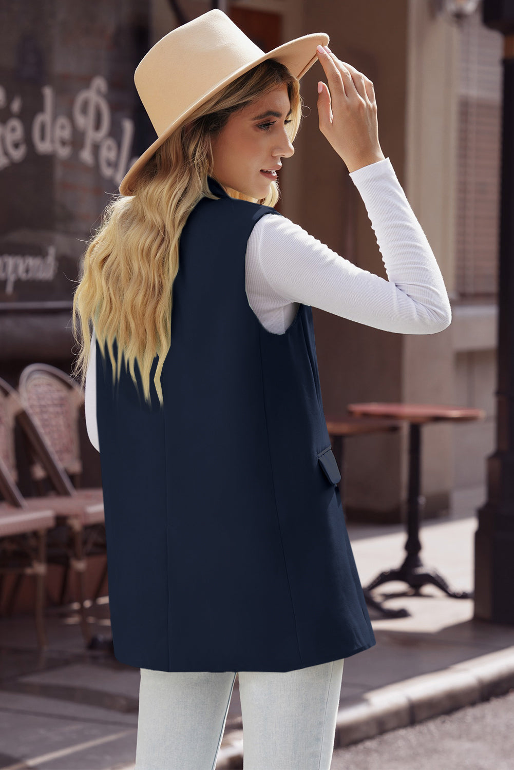 Longline Blazer Vest